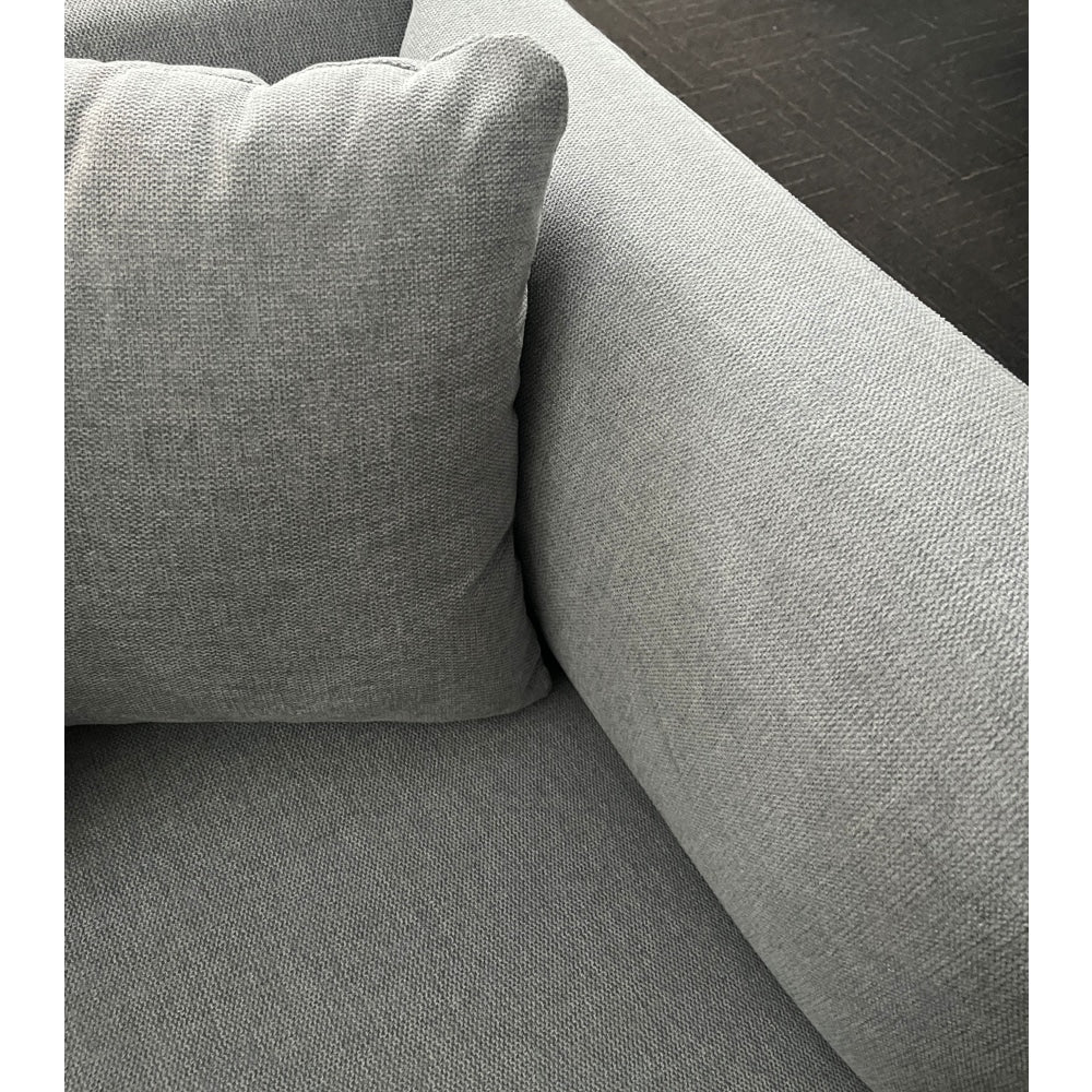 Stasia Modern Fabric 3 - Seater Sofa Relaxing Couch Wooden Legs - Grey Fast shipping On sale
