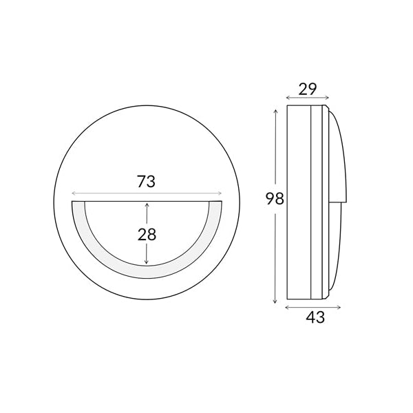 Step Wall Light Surface Mounted 12V 6W Round Ant Brass 3000K IP65 Eyelid OD98mm 480LM Lamp Fast shipping On sale