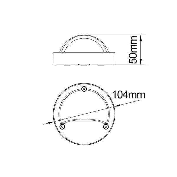 Step Wall Light Surface Mounted 1W Round Black 3000K IP44 Eyelid OD104mm 144LM Lamp Fast shipping On sale