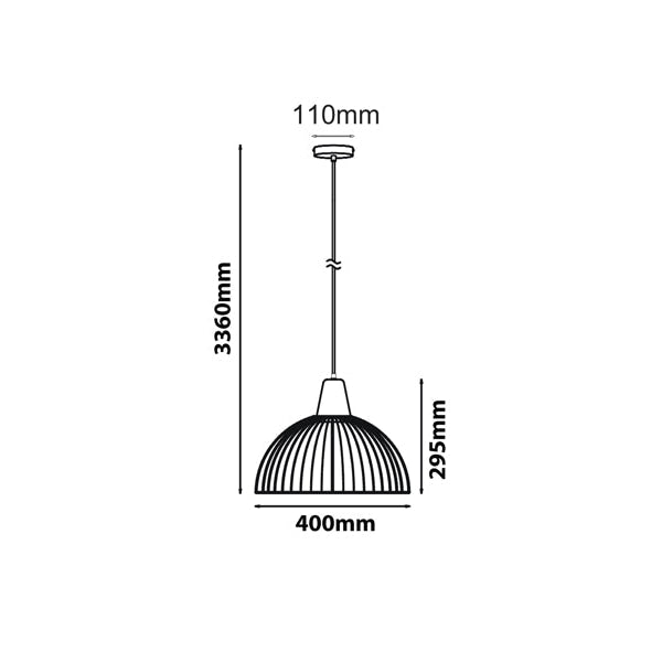 STRAND Pendant Lamp Light Interior ES White Small Wire Dome OD400mm Fast shipping On sale