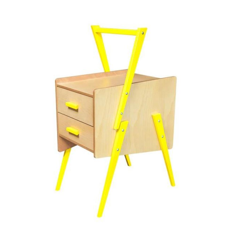 Swing Scandinavian Bedside Nightstand Side End Lamp Table - Yellow Fast shipping On sale
