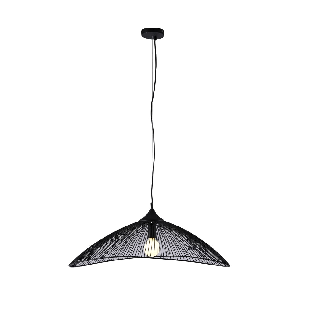Syrah Modern Basket Style Pendant Lamp Light Black Fast shipping On sale