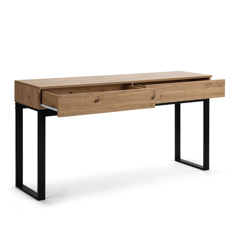 Talia Hallway Console Hall Table W/ 2-Drawers - Oak/Black Fast shipping On sale