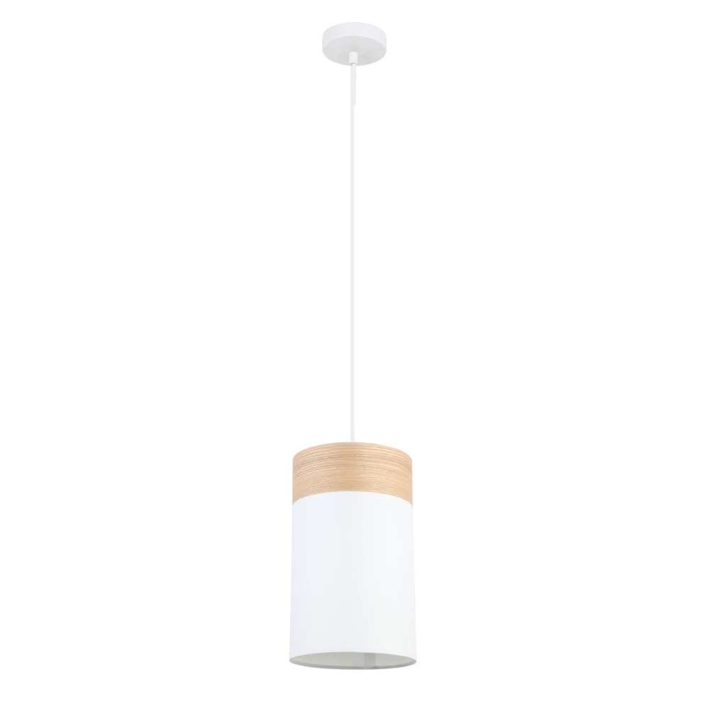 TAMBURA Pendant Lamp Light Interior ES White Cloth Small Oblong with Wood Highlight OD150mm Fast shipping On sale