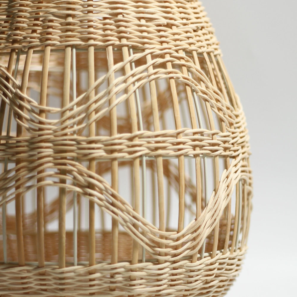 Tana Bamboo Rattan Pendant Lamp Light Cream Natural Medium Fast shipping On sale