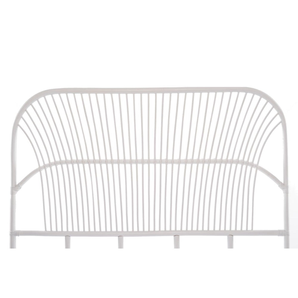 Teagan Rattan Eco Friendly Bed Head Headboard Queen Size - White Fast shipping On sale