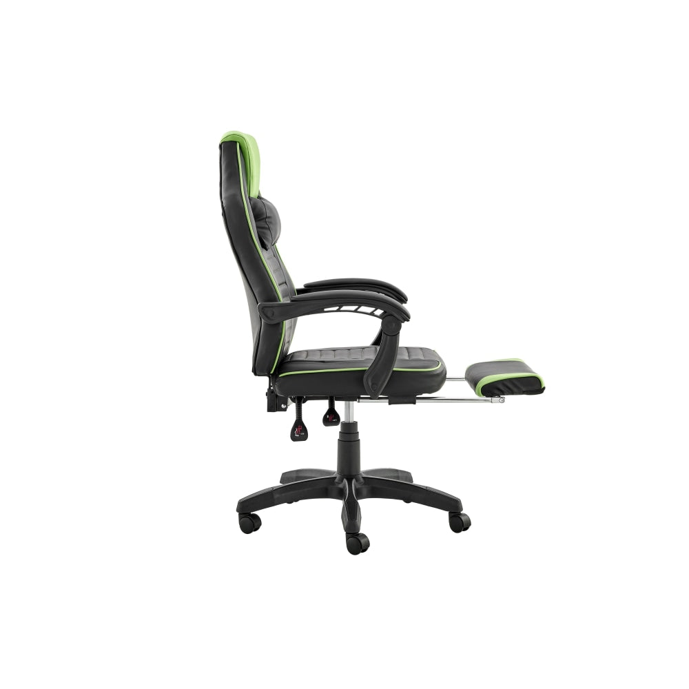 Tempest PU Leather Office Computer Work Task Gaming Chair - Black/Green Green Fast shipping On sale