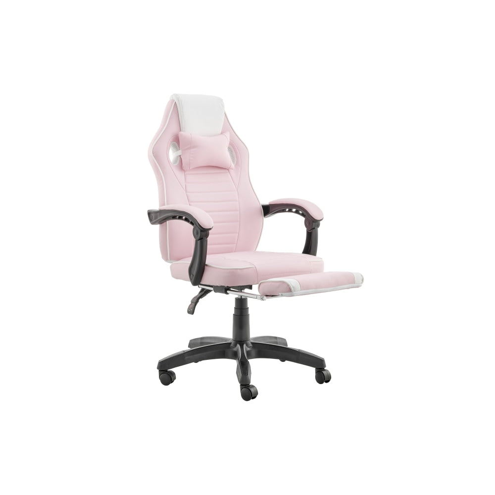 Tempest PU Leather Office Computer Work Task Gaming Chair - Pink/White Pink Fast shipping On sale