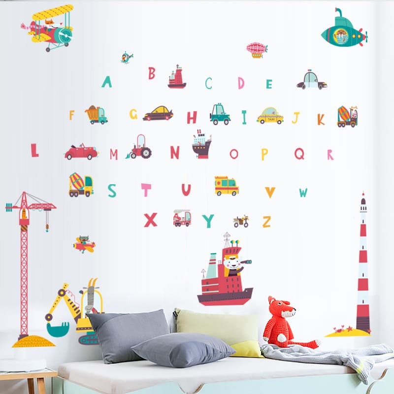 The Vehicles and Letters Wall Sticker Decoration Decor Fast shipping On sale