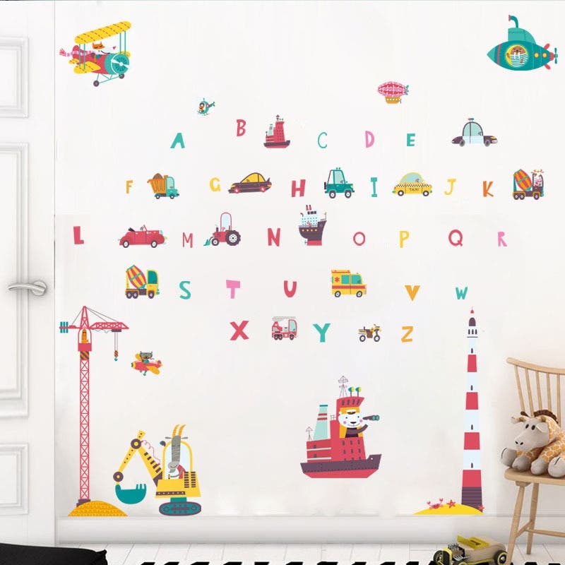 The Vehicles and Letters Wall Sticker Decoration Decor Fast shipping On sale