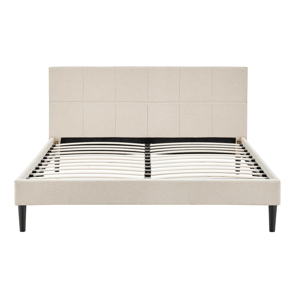 Theodore Bed Frame - Beige Double Fast shipping On sale