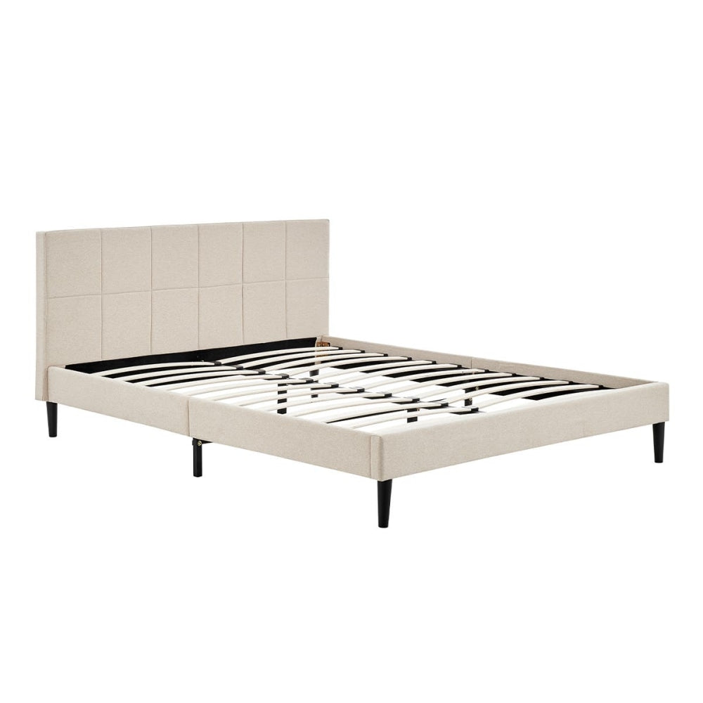 Theodore Bed Frame - Beige Double Fast shipping On sale