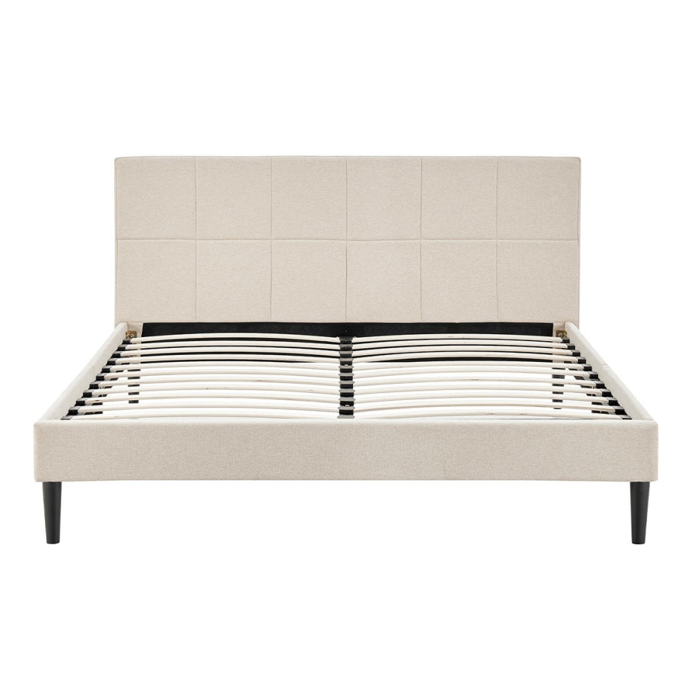 Theodore Bed Frame - Beige Queen Fast shipping On sale