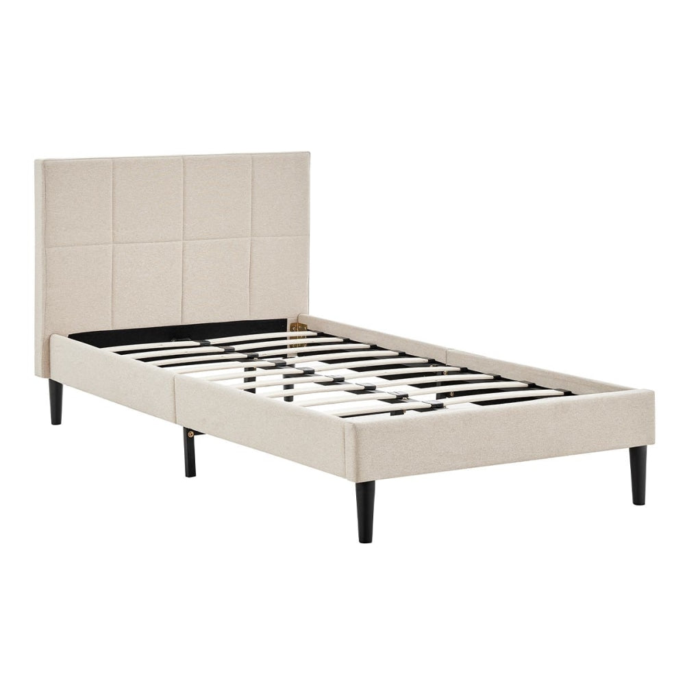 Theodore Bed Frame - Beige Single Fast shipping On sale