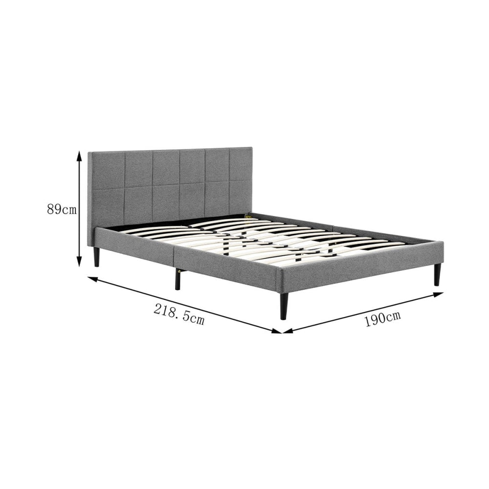 Theodore Bed Frame - Charcoal King Fast shipping On sale