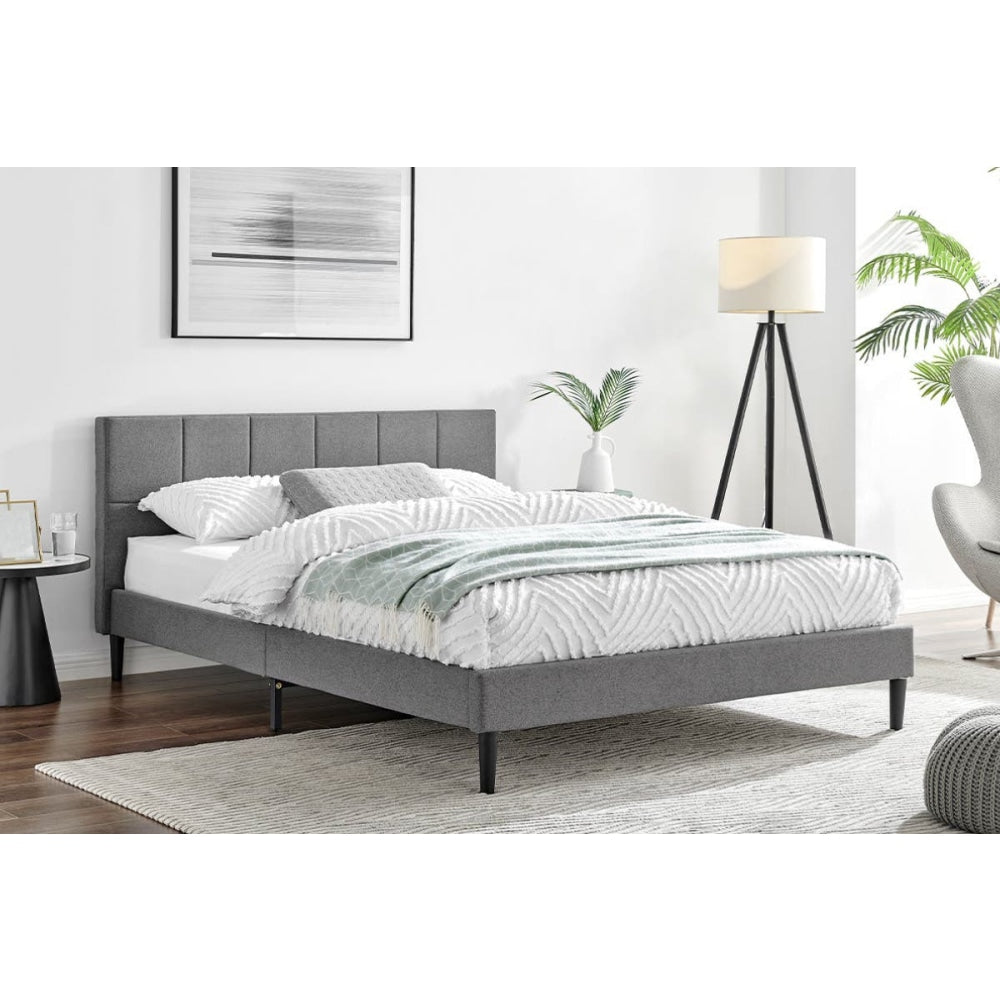 Theodore Bed Frame - Charcoal King Fast shipping On sale