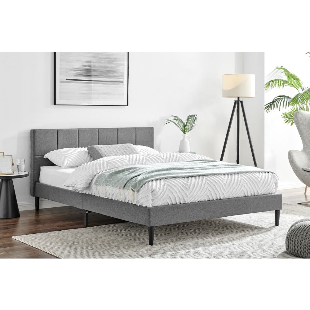 Theodore Bed Frame - Charcoal Queen Fast shipping On sale