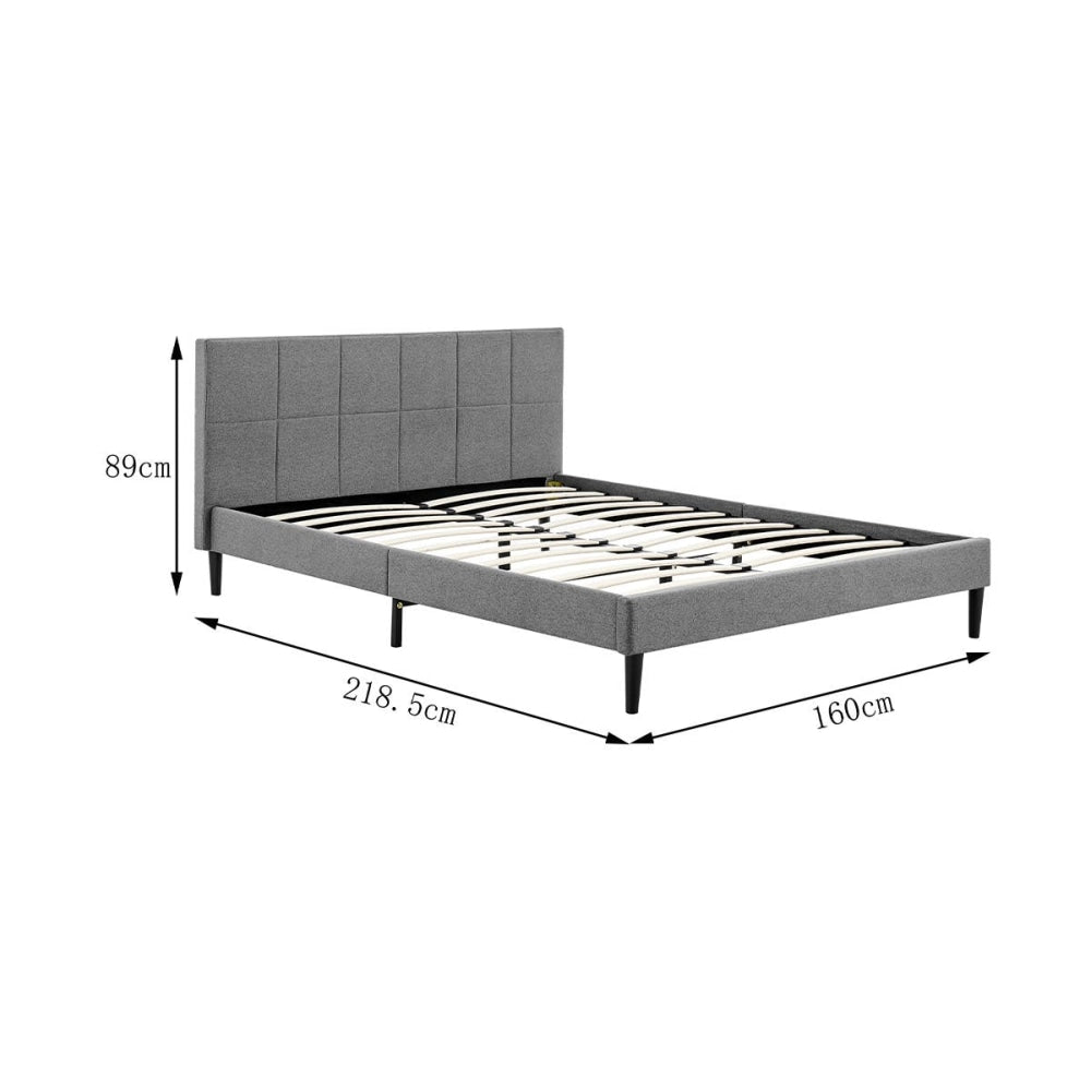 Theodore Bed Frame - Charcoal Queen Fast shipping On sale