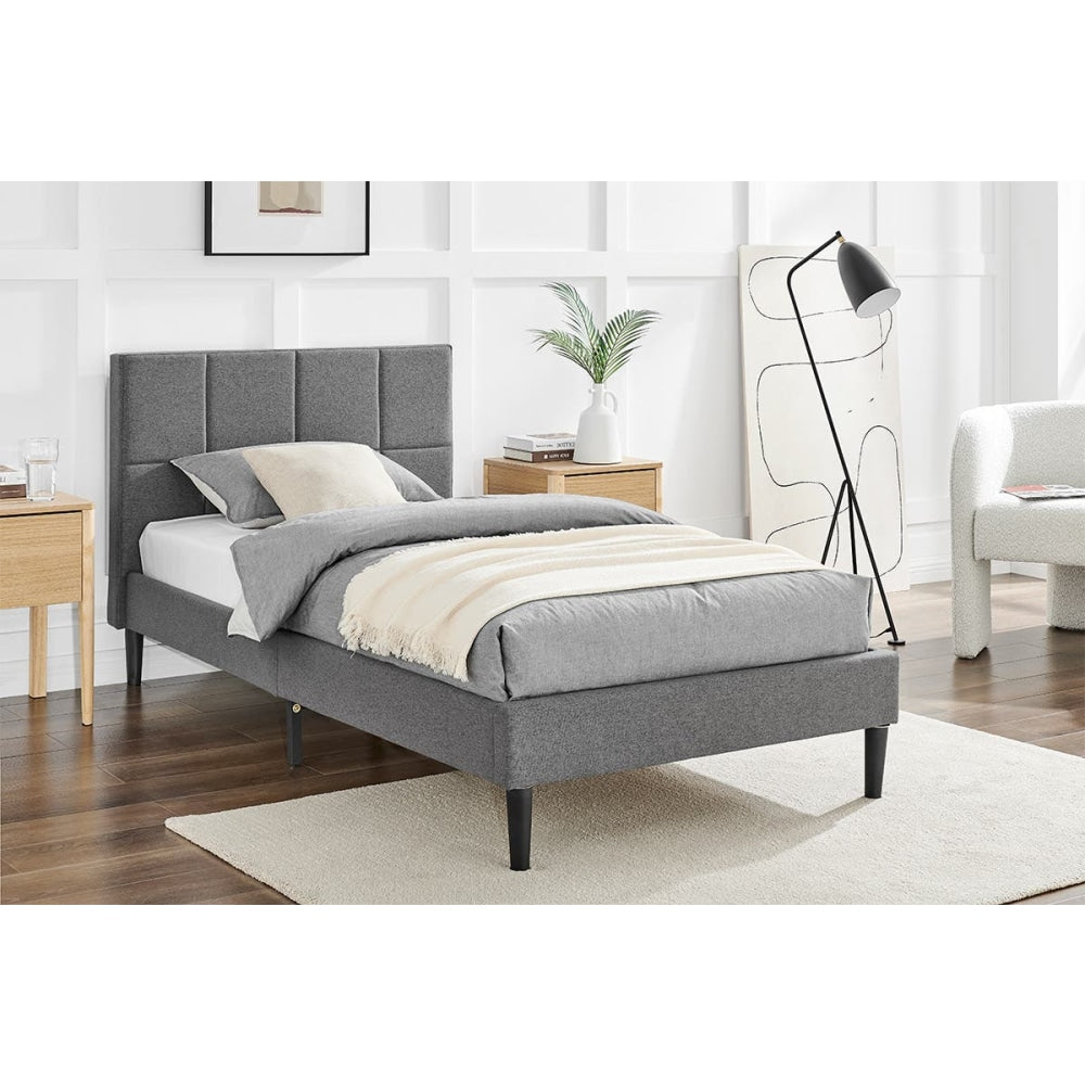 Theodore Bed Frame - Charcoal Single Fast shipping On sale