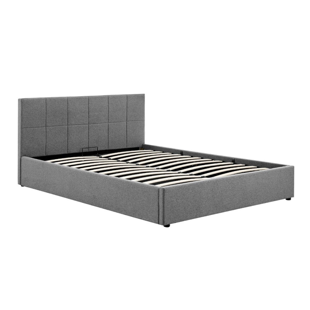 Theodore Gas Lift Bed Frame - Double Charcoal Fast shipping On sale