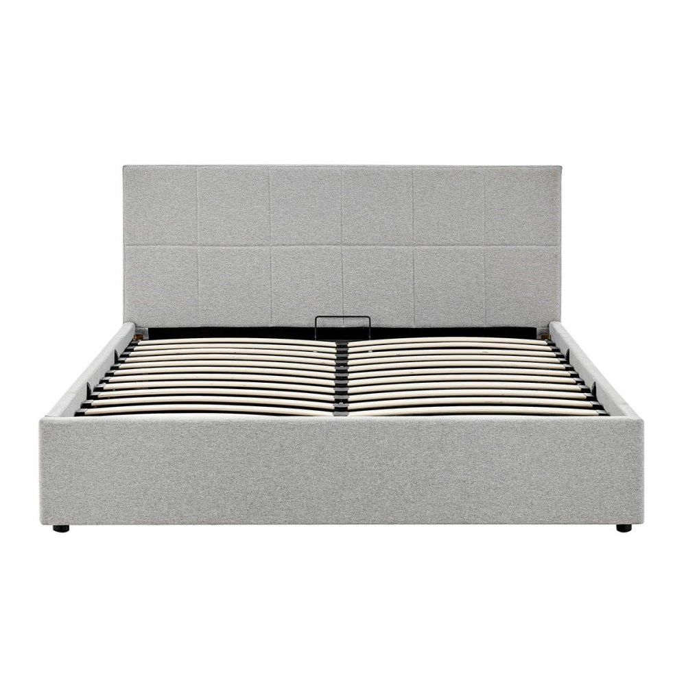 Theodore Gas Lift Bed Frame - Double Grey Fast shipping On sale