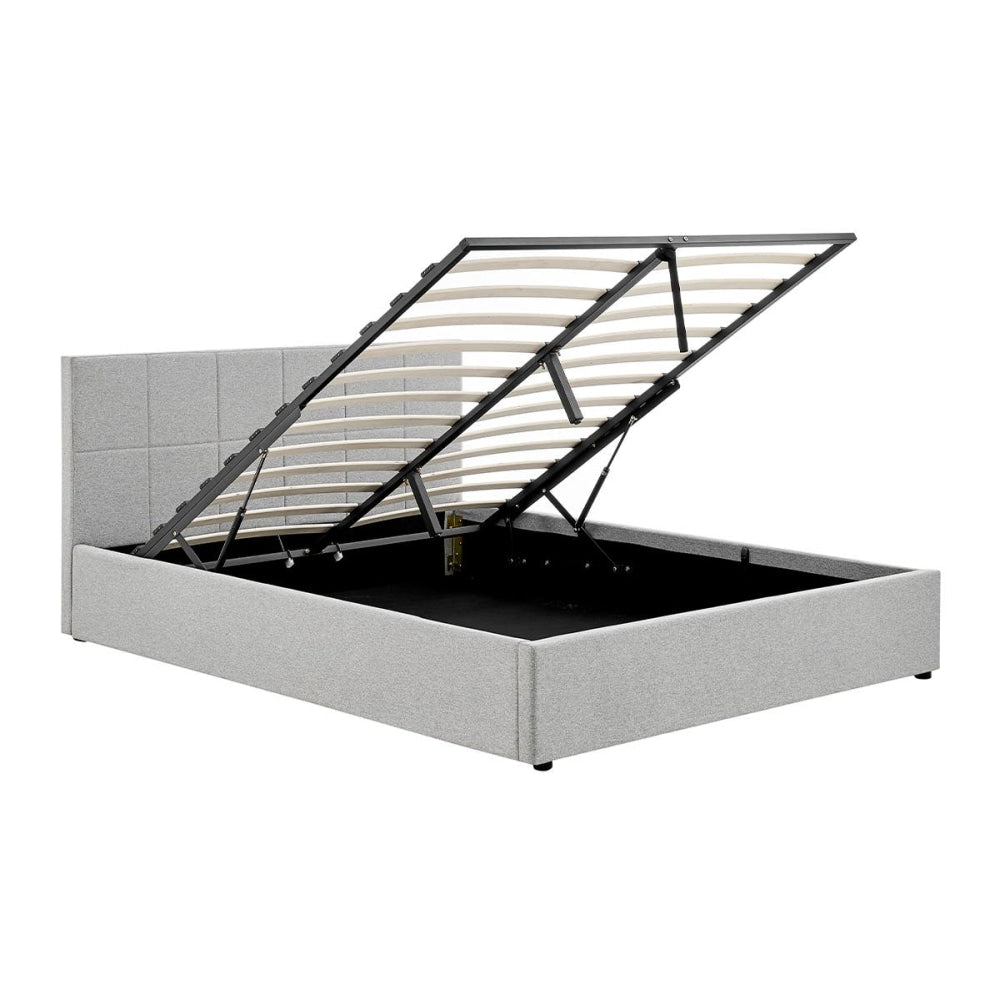 Theodore Gas Lift Bed Frame - King Grey Fast shipping On sale