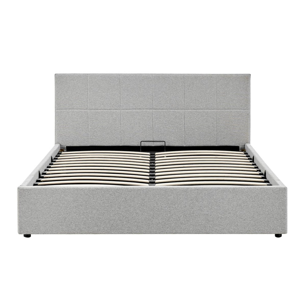 Theodore Gas Lift Bed Frame - King Grey Fast shipping On sale