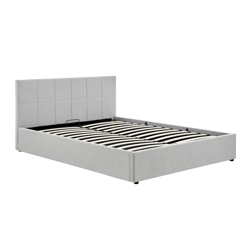 Theodore Gas Lift Bed Frame - King Grey Fast shipping On sale