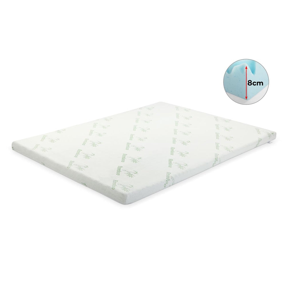 Thick Gel Memory Foam Mattress Topper with Bamboo Cover - Queen Fast shipping On sale