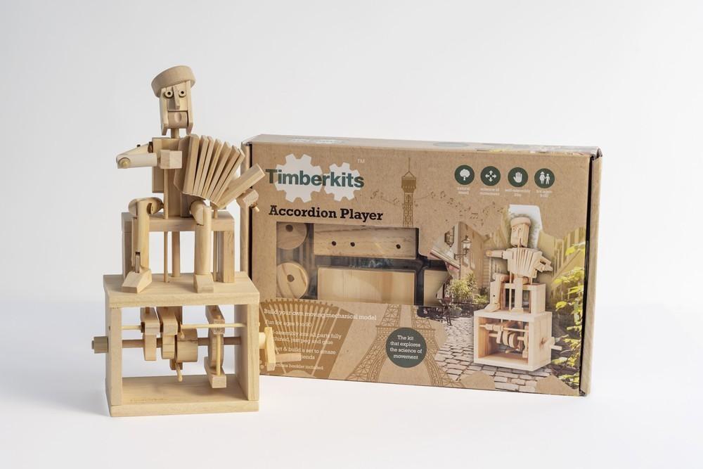 Timberkits Mechanical Wooden Model Kit Kids Toys Accordion Title Historical Fast shipping On sale