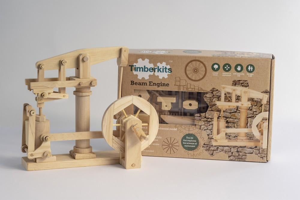 Timberkits Mechanical Wooden Model Kit Kids Toys Beam Engine Title Historical Fast shipping On sale
