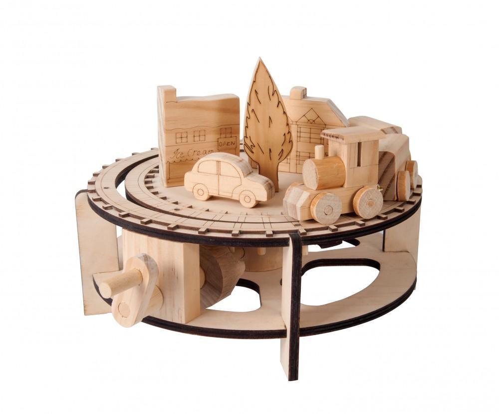 Timberkits Mechanical Wooden Model Kit Kids Toys Chuffy Train Title Historical Fast shipping On sale