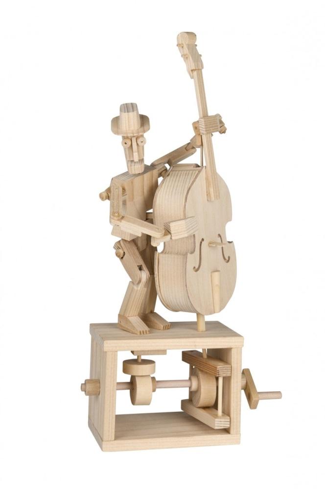 Timberkits Mechanical Wooden Model Kit Kids Toys Double Bass Title Historical Fast shipping On sale