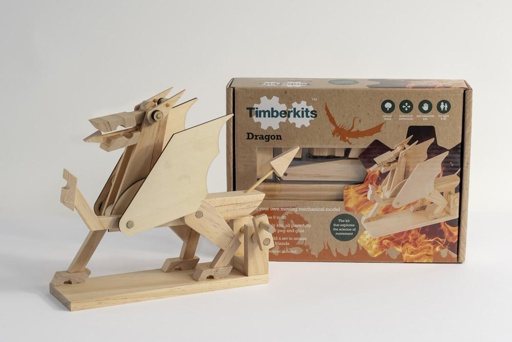 Timberkits Mechanical Wooden Model Kit Kids Toys Dragon Title Historical Fast shipping On sale