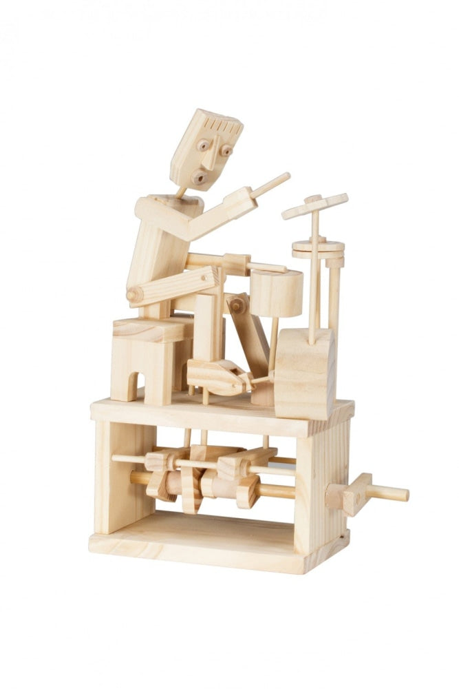 Timberkits Mechanical Wooden Model Kit Kids Toys Drummer Title Historical Fast shipping On sale