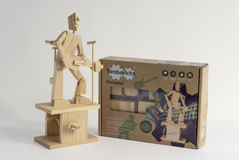 Timberkits Mechanical Wooden Model Kit Kids Toys Guitarist Title Historical Fast shipping On sale