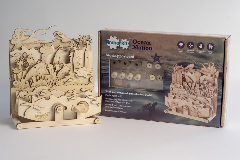 Timberkits Mechanical Wooden Model Kit Kids Toys Ocean Motion Title Historical Fast shipping On sale
