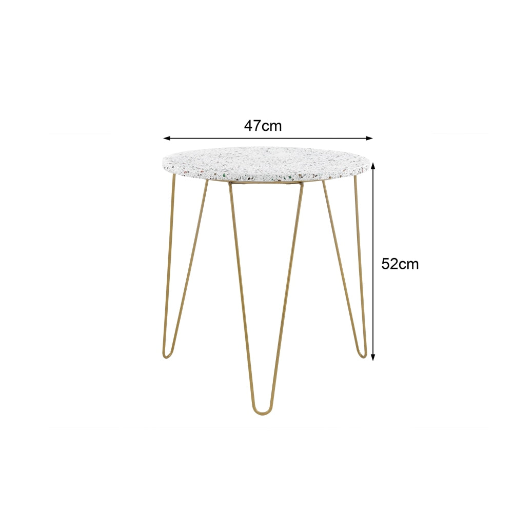 Tina Terrazzo End Lamp Side Table Fast shipping On sale