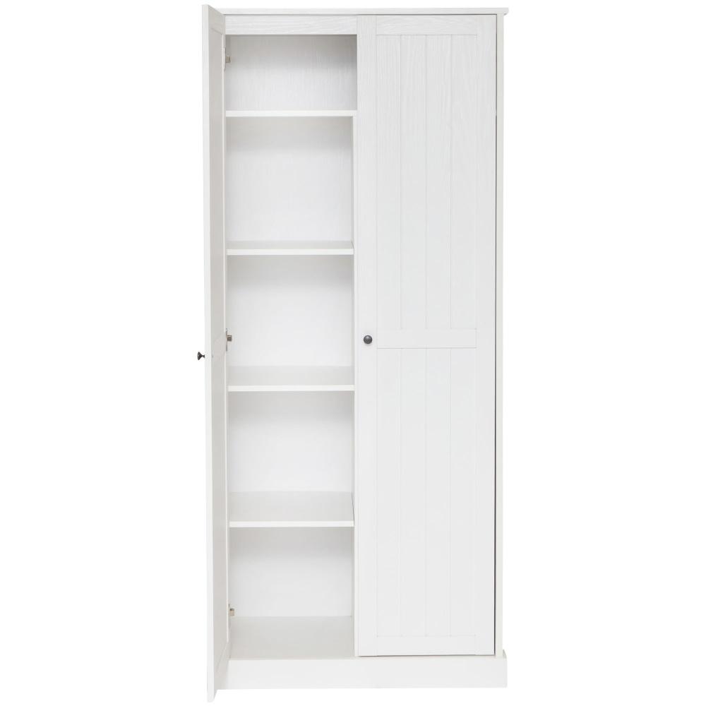 Tivoli 2-Door Broom Multipurpose Cupboard Storage Cabinet Tallboy - White Fast shipping On sale