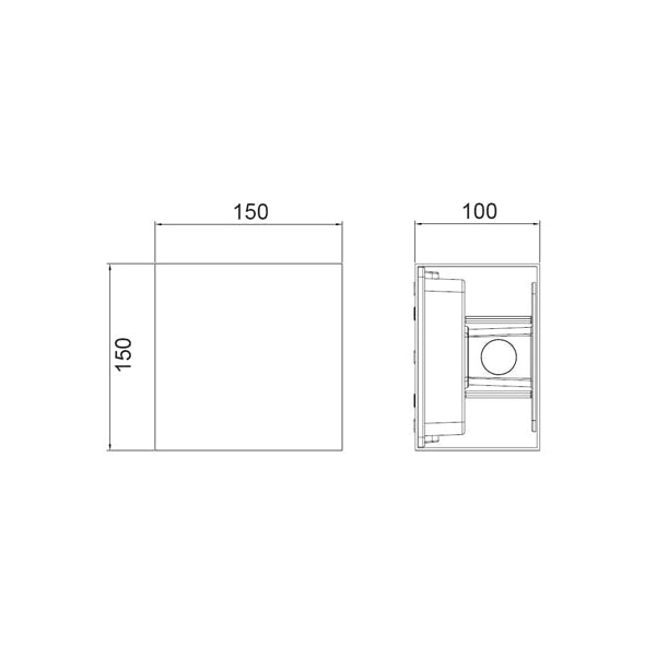 TOCA Wall Light Surface Mounted 20W Square Black 3000K IP65 with Adjustable Lens Covers 940LM Lamp Fast shipping On sale