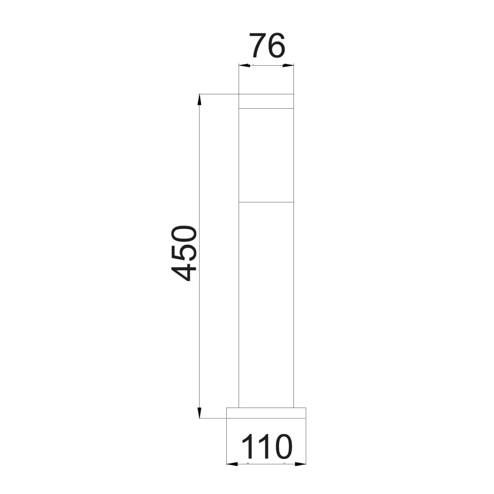 TORRE Garden Bollard Light Short Stainless Steel 304 ES (Max 18W) Black IP44 Fast shipping On sale