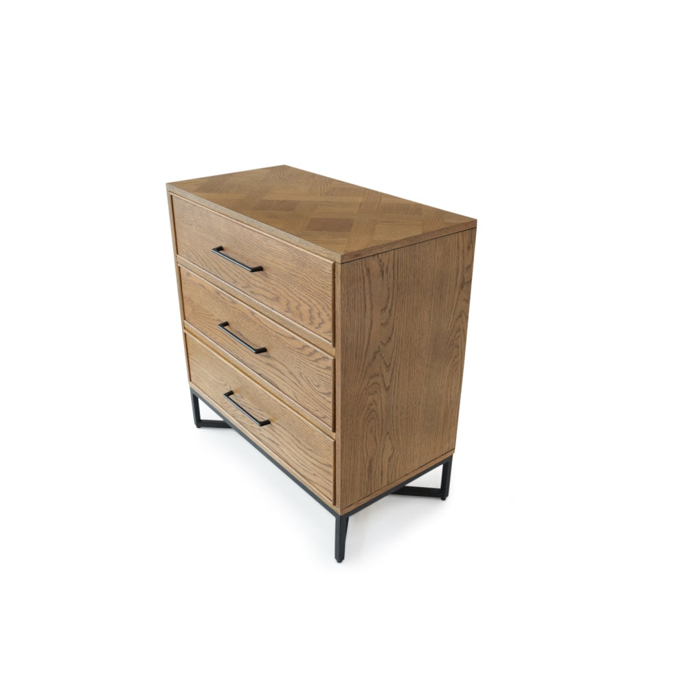 Toulouse French Marquetry Chest of 3-Drawers Tallboy Storage Cabinet - Oak Of Drawers Fast shipping On sale