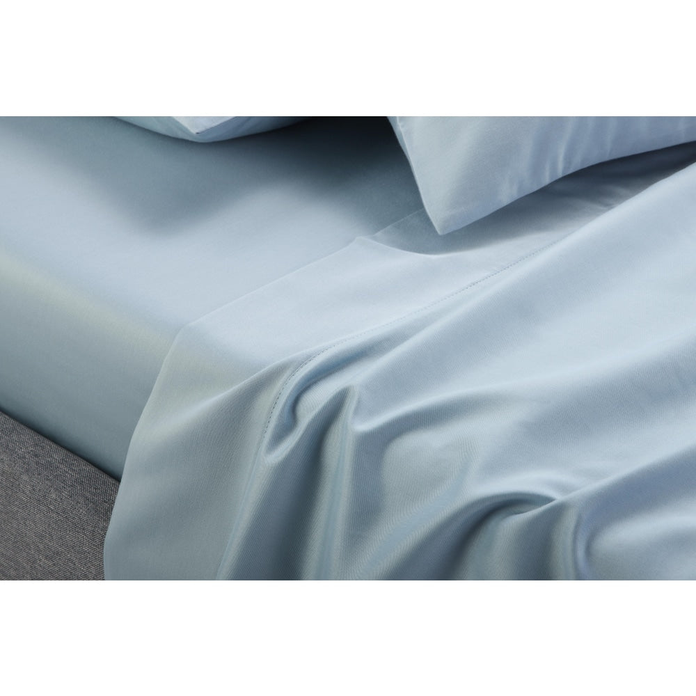 Trafalgar 1200TC Cotton Rich Bed Sheet Set - Blue King Fast shipping On sale