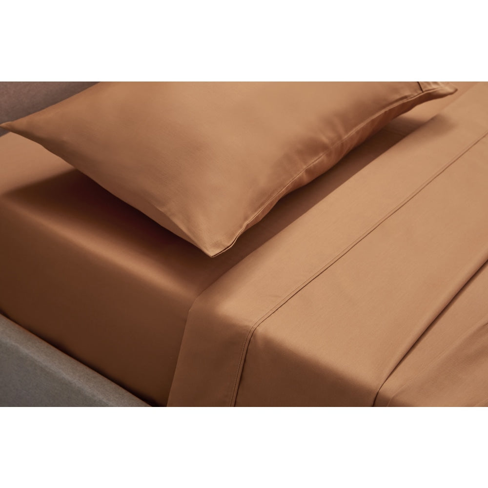 Trafalgar 1200TC Cotton Rich Bed Sheet Set - Chai Double Fast shipping On sale