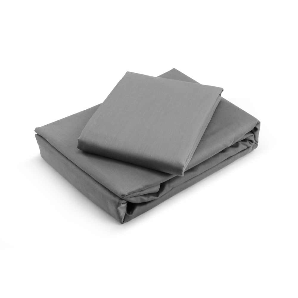 Trafalgar 1200TC Cotton Rich Quilt Cover Set - Grey King Fast shipping On sale