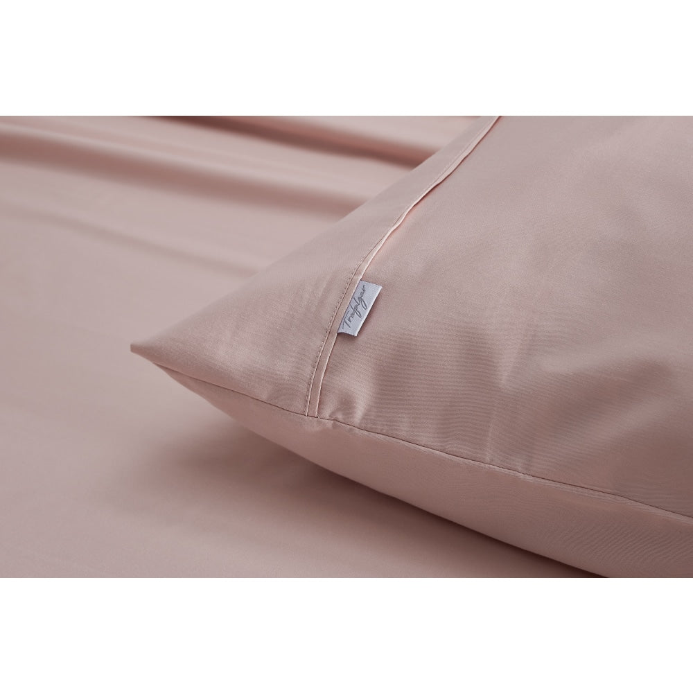 Trafalgar Brooklyn Bamboo Cotton Bed Sheet Set - Dusty Pink King Fast shipping On sale