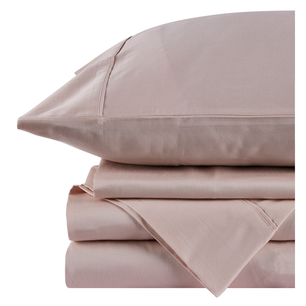 Trafalgar Brooklyn Bamboo Cotton Bed Sheet Set - Dusty Pink King Fast shipping On sale