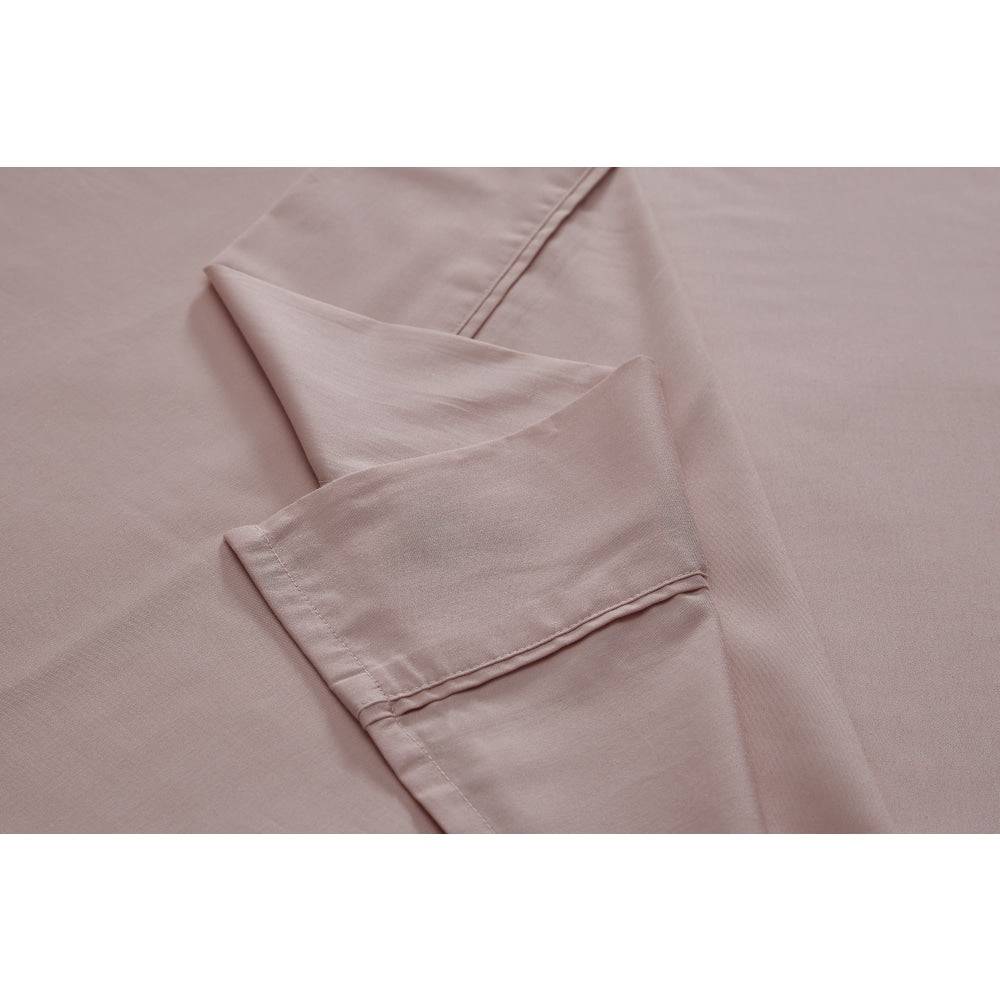 Trafalgar Brooklyn Bamboo Cotton Bed Sheet Set - Dusty Pink King Fast shipping On sale