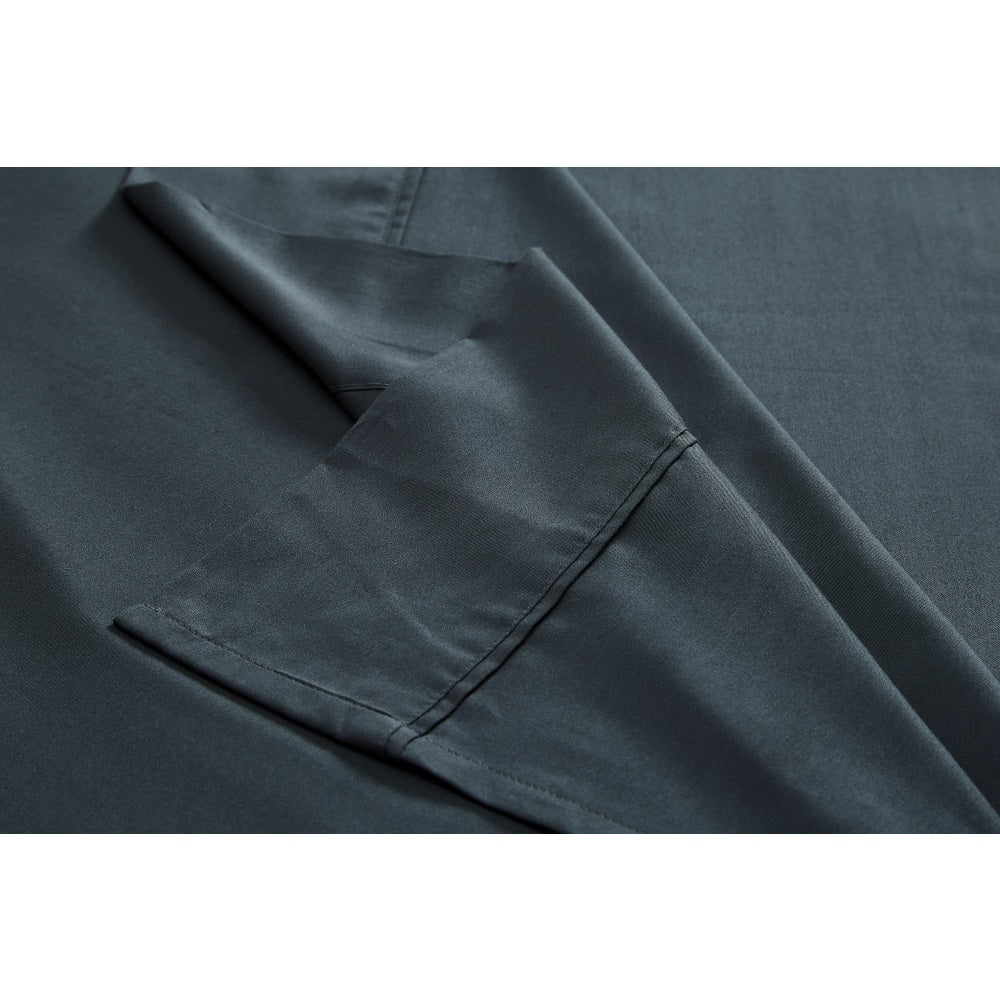 Trafalgar Brooklyn Bamboo Cotton Bed Sheet Set - Graphite King Fast shipping On sale