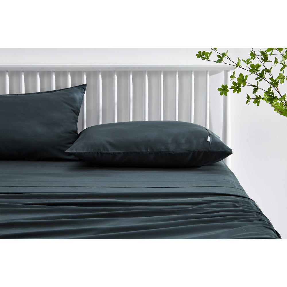 Trafalgar Brooklyn Bamboo Cotton Bed Sheet Set - Graphite King Fast shipping On sale